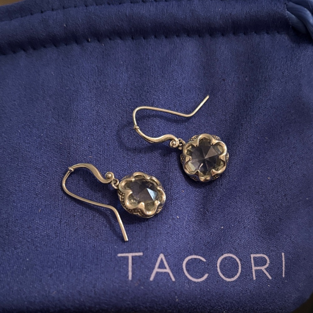 Tacori Silver Prasiolite Drop Earrings